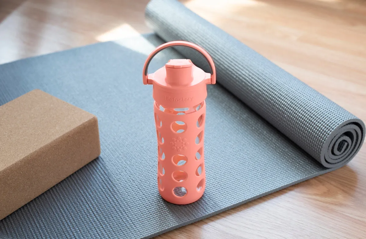 12oz Water Bottle with Silicone Sleeve and Active Cap