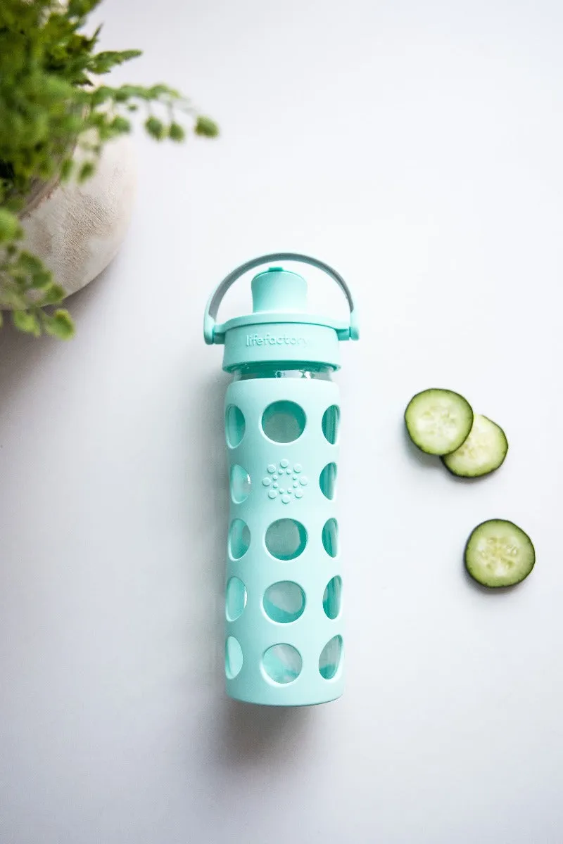 12oz Water Bottle with Silicone Sleeve and Active Cap
