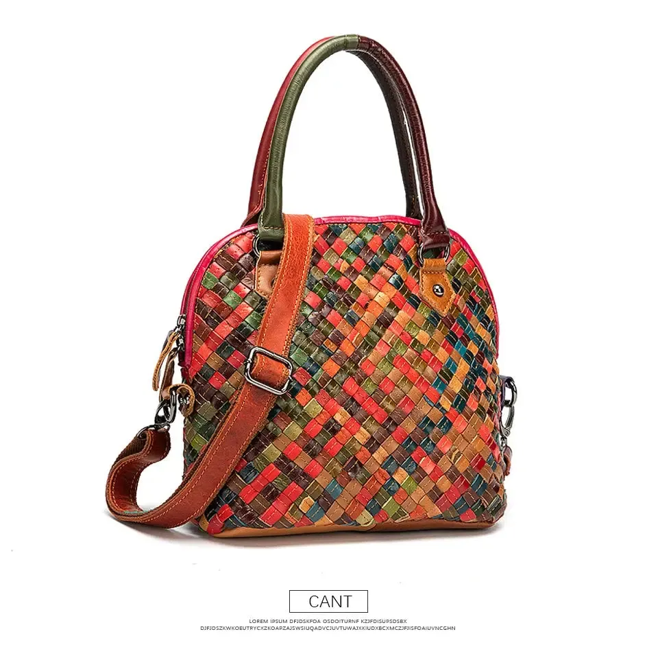 2024 Colorful Quality Leather Famous Brand Luxury Ladies Patchwork Large Purse Handbag Shoulder bag Women Designer Tote bag 9178
