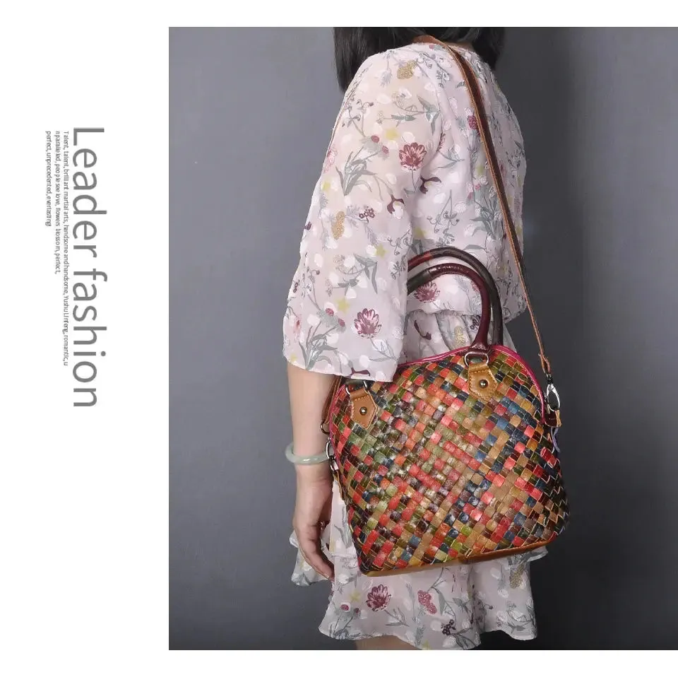 2024 Colorful Quality Leather Famous Brand Luxury Ladies Patchwork Large Purse Handbag Shoulder bag Women Designer Tote bag 9178