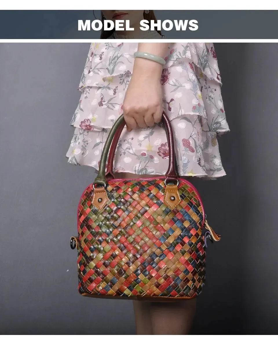 2024 Colorful Quality Leather Famous Brand Luxury Ladies Patchwork Large Purse Handbag Shoulder bag Women Designer Tote bag 9178
