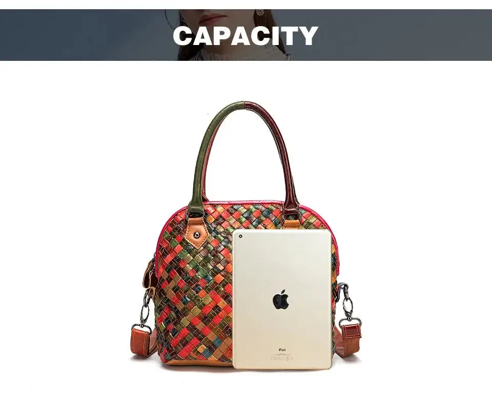 2024 Colorful Quality Leather Famous Brand Luxury Ladies Patchwork Large Purse Handbag Shoulder bag Women Designer Tote bag 9178