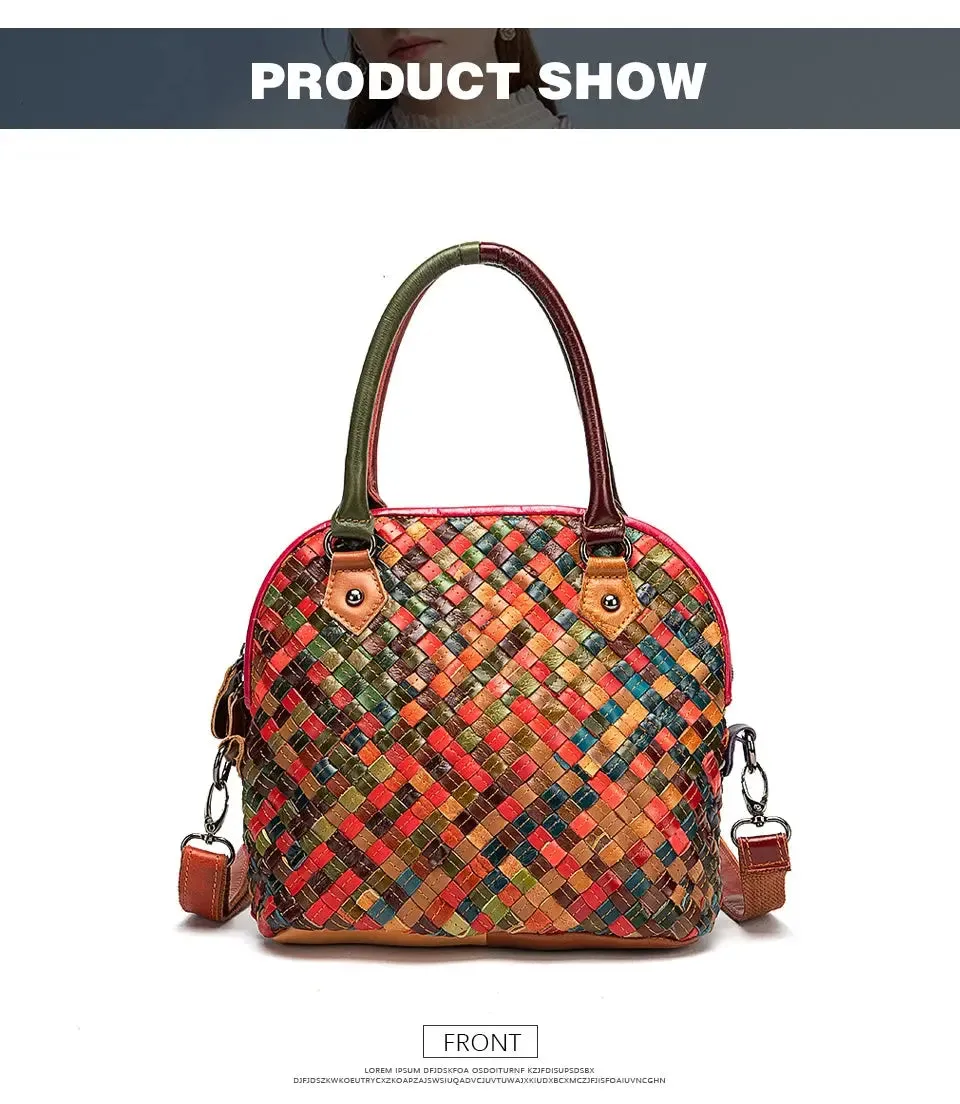 2024 Colorful Quality Leather Famous Brand Luxury Ladies Patchwork Large Purse Handbag Shoulder bag Women Designer Tote bag 9178
