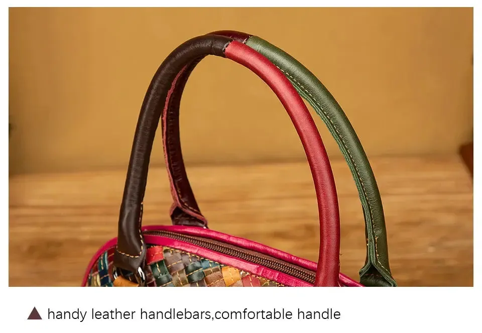 2024 Colorful Quality Leather Famous Brand Luxury Ladies Patchwork Large Purse Handbag Shoulder bag Women Designer Tote bag 9178