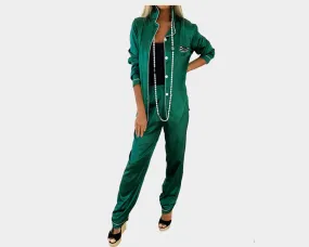 A. Regal Green organic silk loungewear - The Park Avenue
