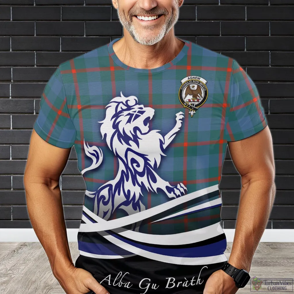Agnew Ancient Tartan T-Shirt with Alba Gu Brath Regal Lion Emblem