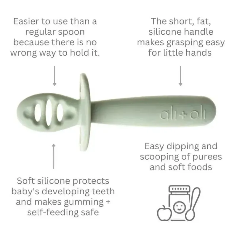 Ali   Oli - 3Pk Multi Stage Spoon Set For Baby, Pine