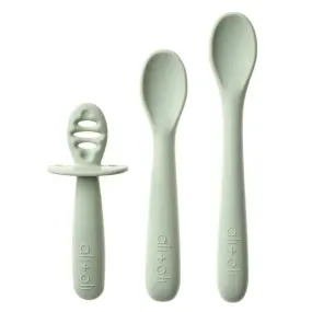 Ali   Oli - 3Pk Multi Stage Spoon Set For Baby, Pine