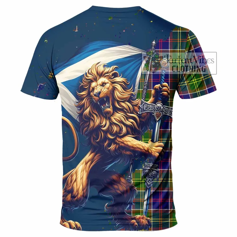 Arnott Tartan Family Crest T-Shirt with Scottish Majestic Lion