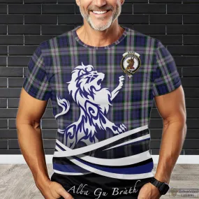 Baird Dress Tartan T-Shirt with Alba Gu Brath Regal Lion Emblem