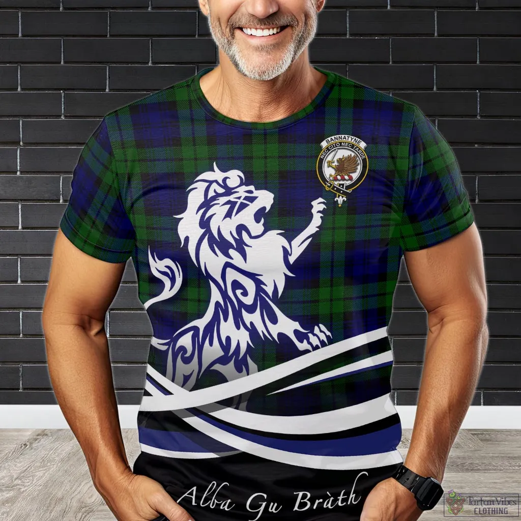 Bannatyne Tartan T-Shirt with Alba Gu Brath Regal Lion Emblem