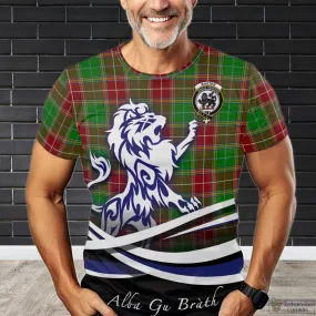 Baxter Modern Tartan T-Shirt with Alba Gu Brath Regal Lion Emblem