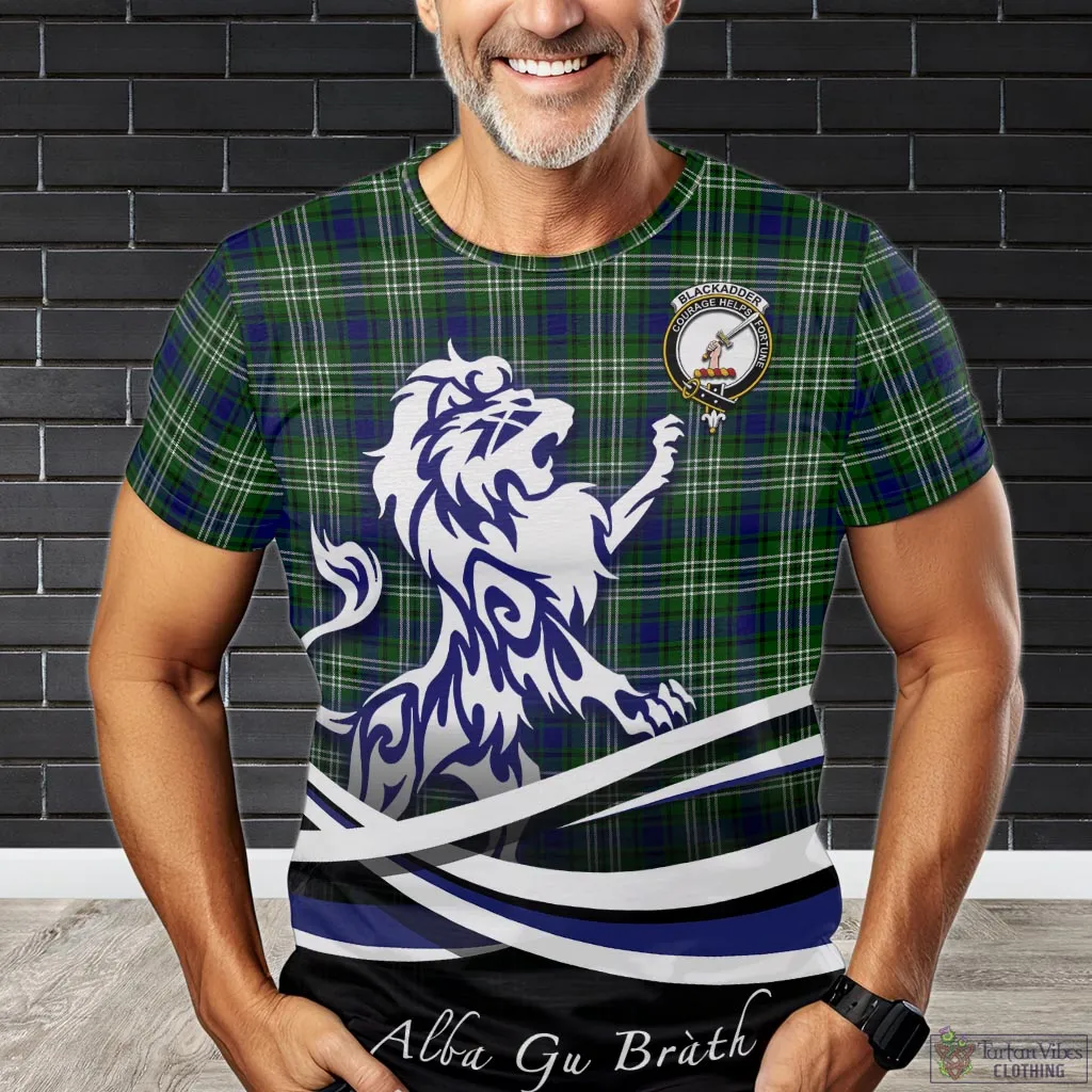 Blackadder Tartan T-Shirt with Alba Gu Brath Regal Lion Emblem