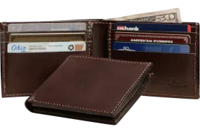 Brown Premium Leather Bifold Wallet With 6 Card Slot