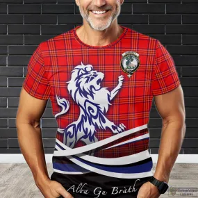 Burnett Modern Tartan T-Shirt with Alba Gu Brath Regal Lion Emblem