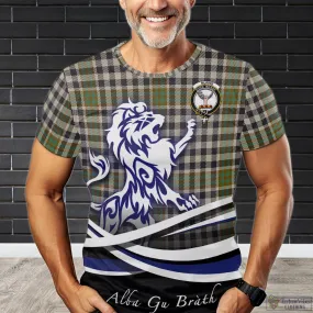Burns Check Tartan T-Shirt with Alba Gu Brath Regal Lion Emblem