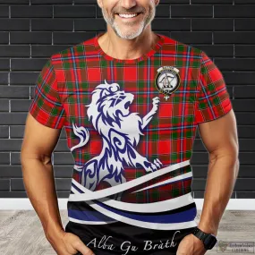 Butter Tartan T-Shirt with Alba Gu Brath Regal Lion Emblem