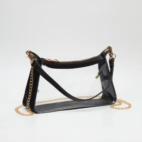 Clear Curved Crossbody Bag