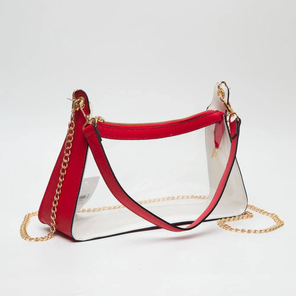 Clear Curved Crossbody Bag