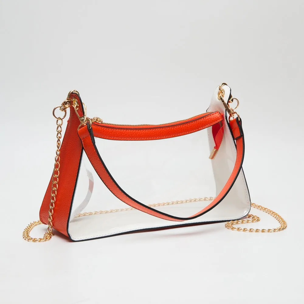 Clear Curved Crossbody Bag