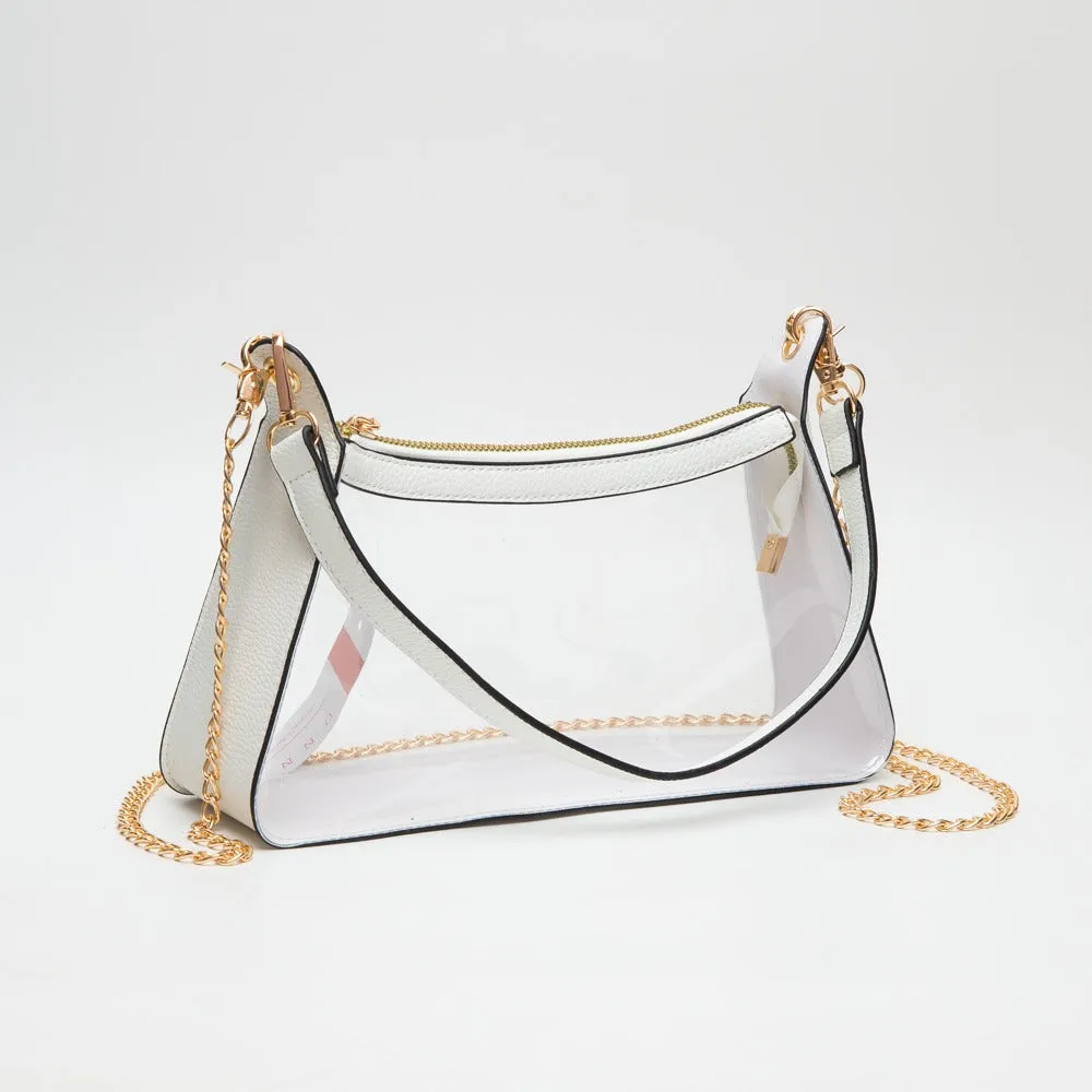 Clear Curved Crossbody Bag