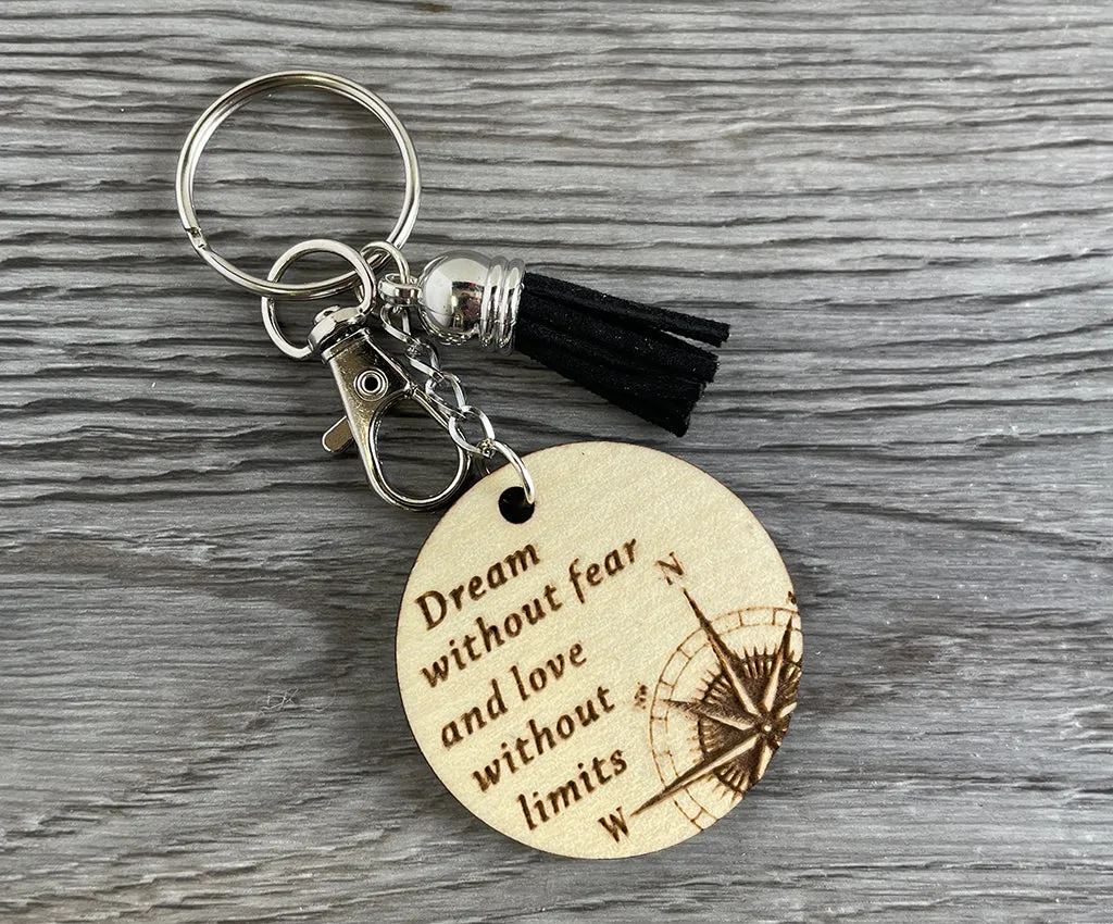Compass Maple Keychain