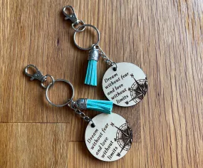 Compass Maple Keychain