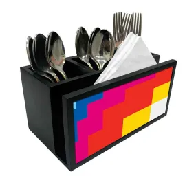 Cutlery Tissue Holder Napkin Stand -  Multicolor Pattern