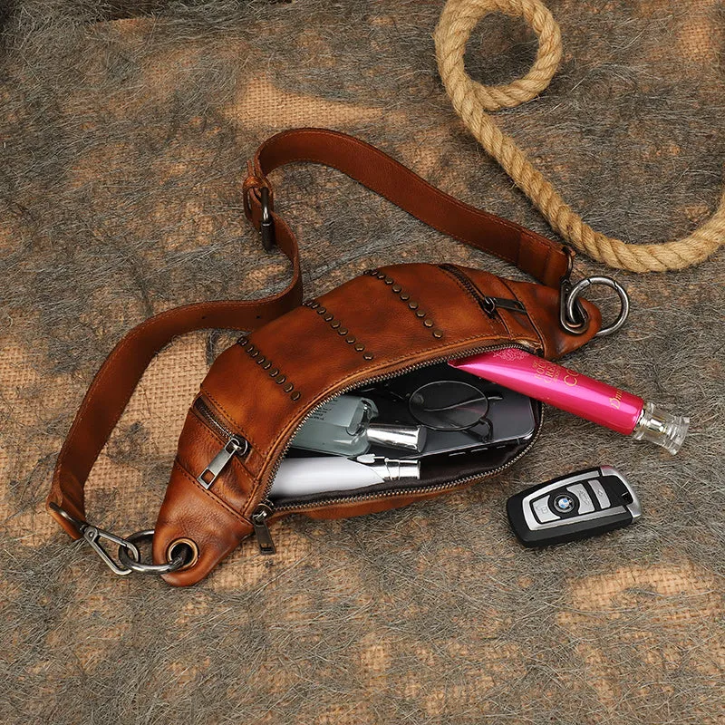 Designer Leather Cross Chest Bag For Women Leather Crossbody Sling Bag