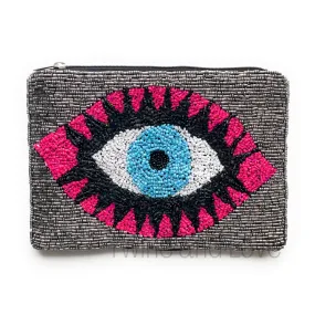 Evil Eye Large Beaded Purse