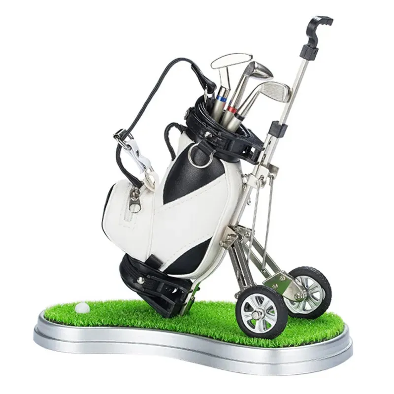 Golf enthusiast memorabilia and desk decor