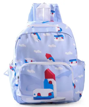 GRAVITY KNIFE PRINT BACKPACK - DARK BLUE