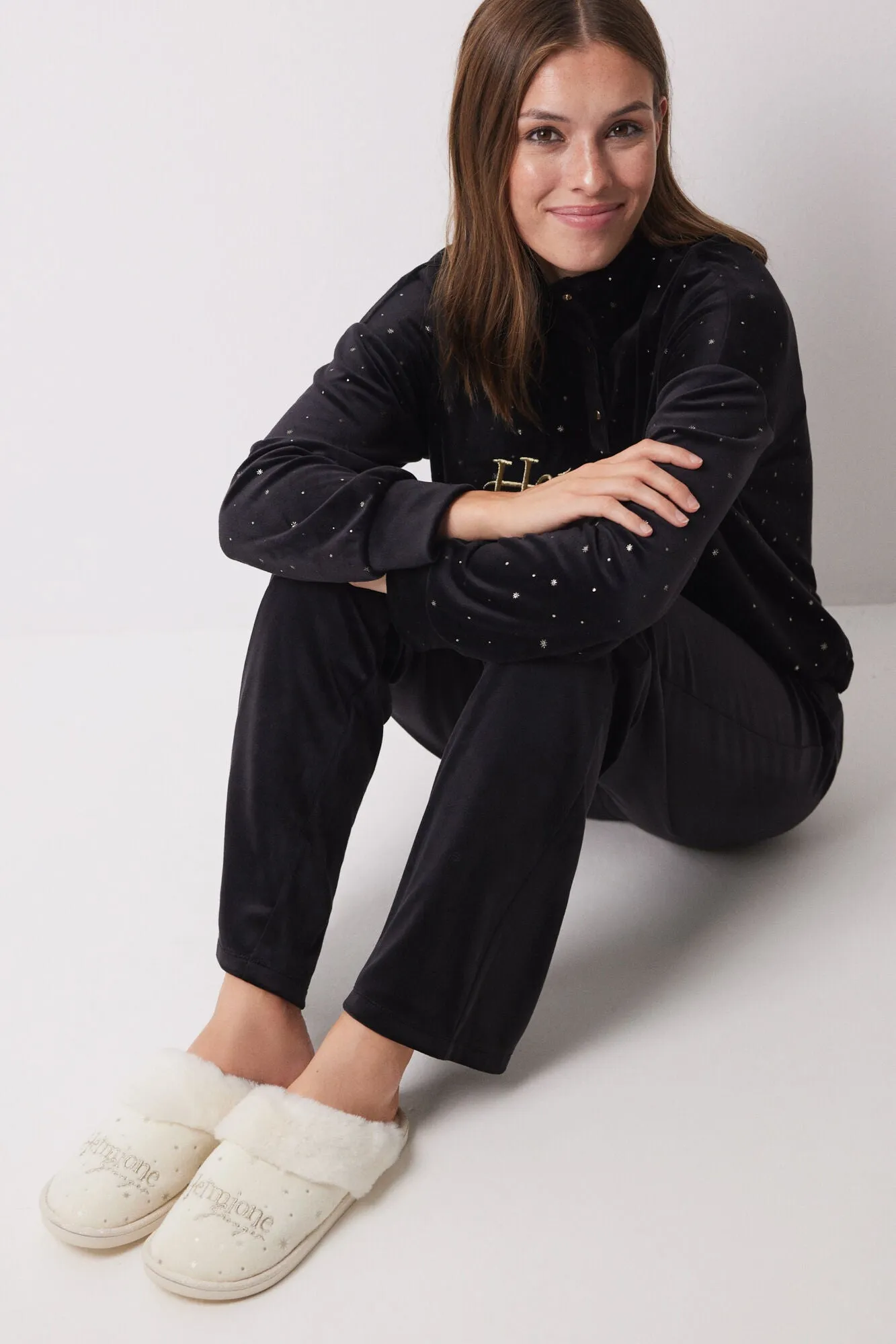 Hermione ivory house slippers