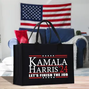Kamala Harris 2024 Cotton Canvas Tote Bag Kamala Harris Supporter Bag Madam President Tote Gift for Harris Supporter (KHTB1007)