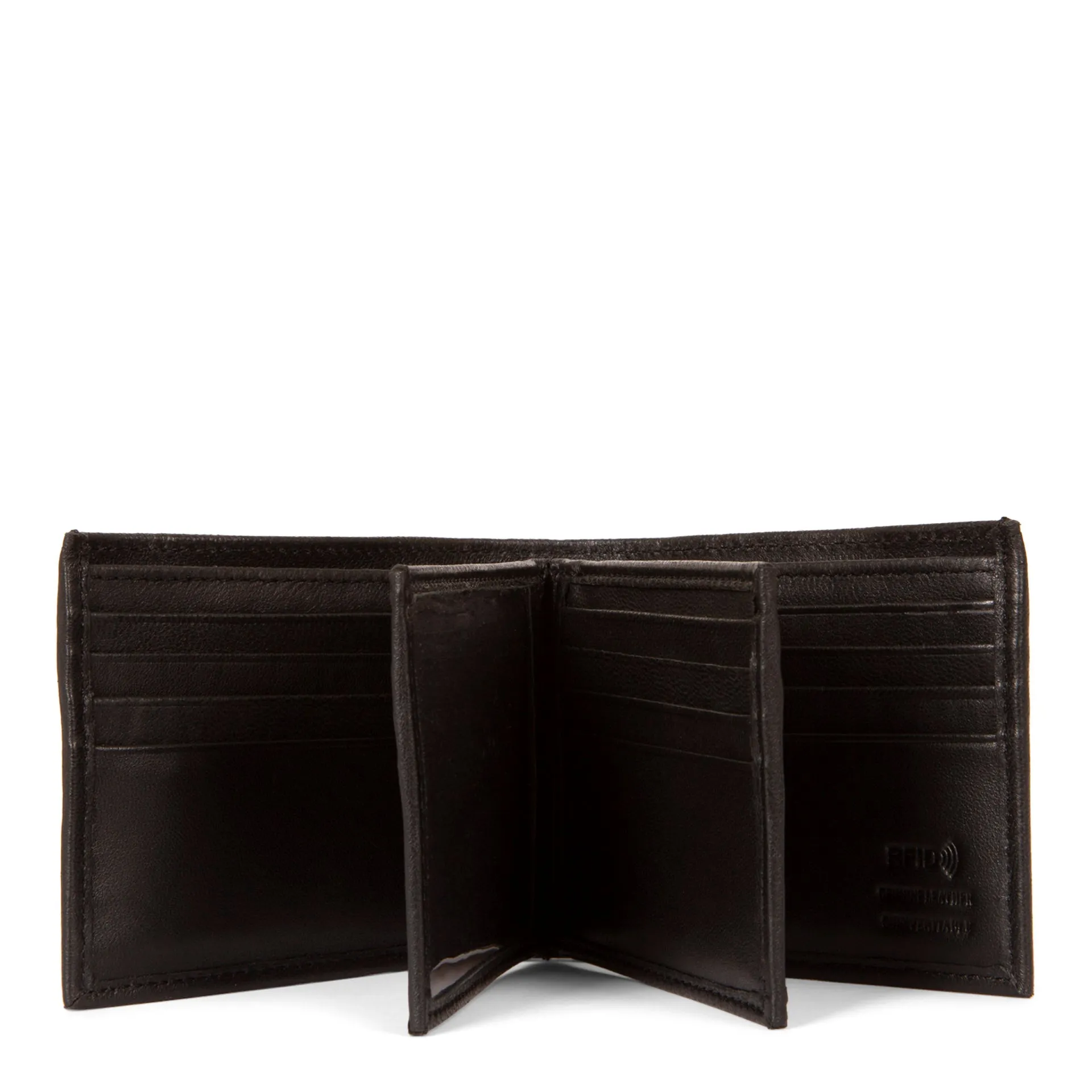 Leather RFID Double Center Wing Wallet