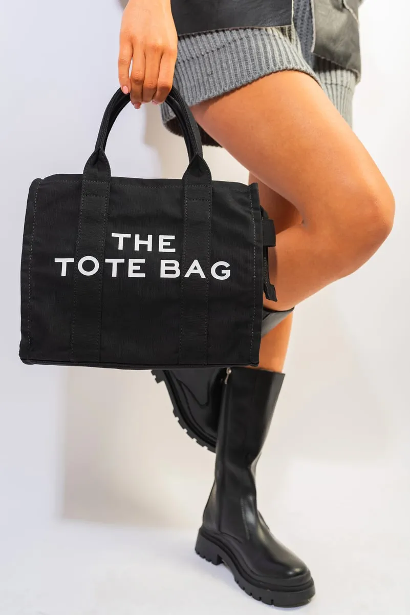 Leona Letter Pattern Canvas Shoulder Shopper Tote Bag | Stylish, Durable & Spacious