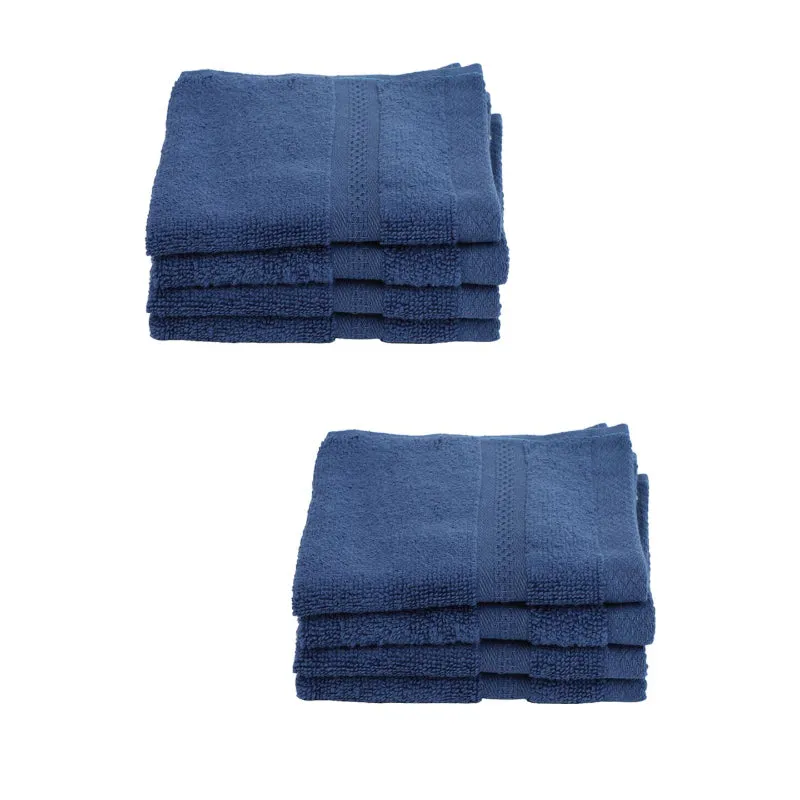 Miorah  Face Towel (Blue) - Set Of Eight