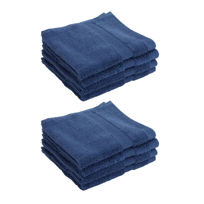 Miorah  Face Towel (Blue) - Set Of Eight