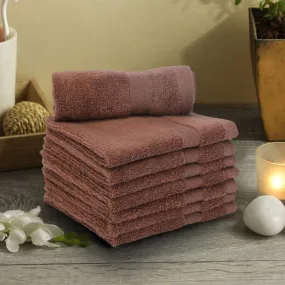 Miorah  Face Towel (Brown) - Set Of Eight
