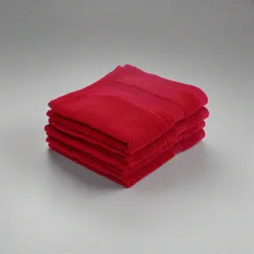 Miorah Face Towel (Red) - Set Of Four