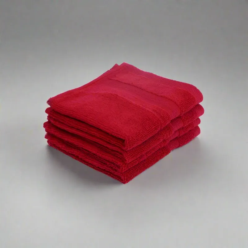Miorah Face Towel (Red) - Set Of Four
