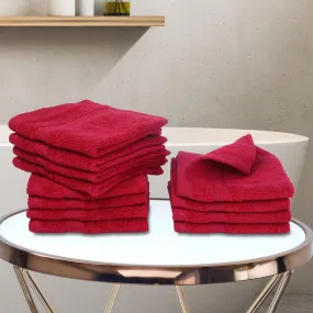 Miorah Face Towel (Red) - Set Of Twelve