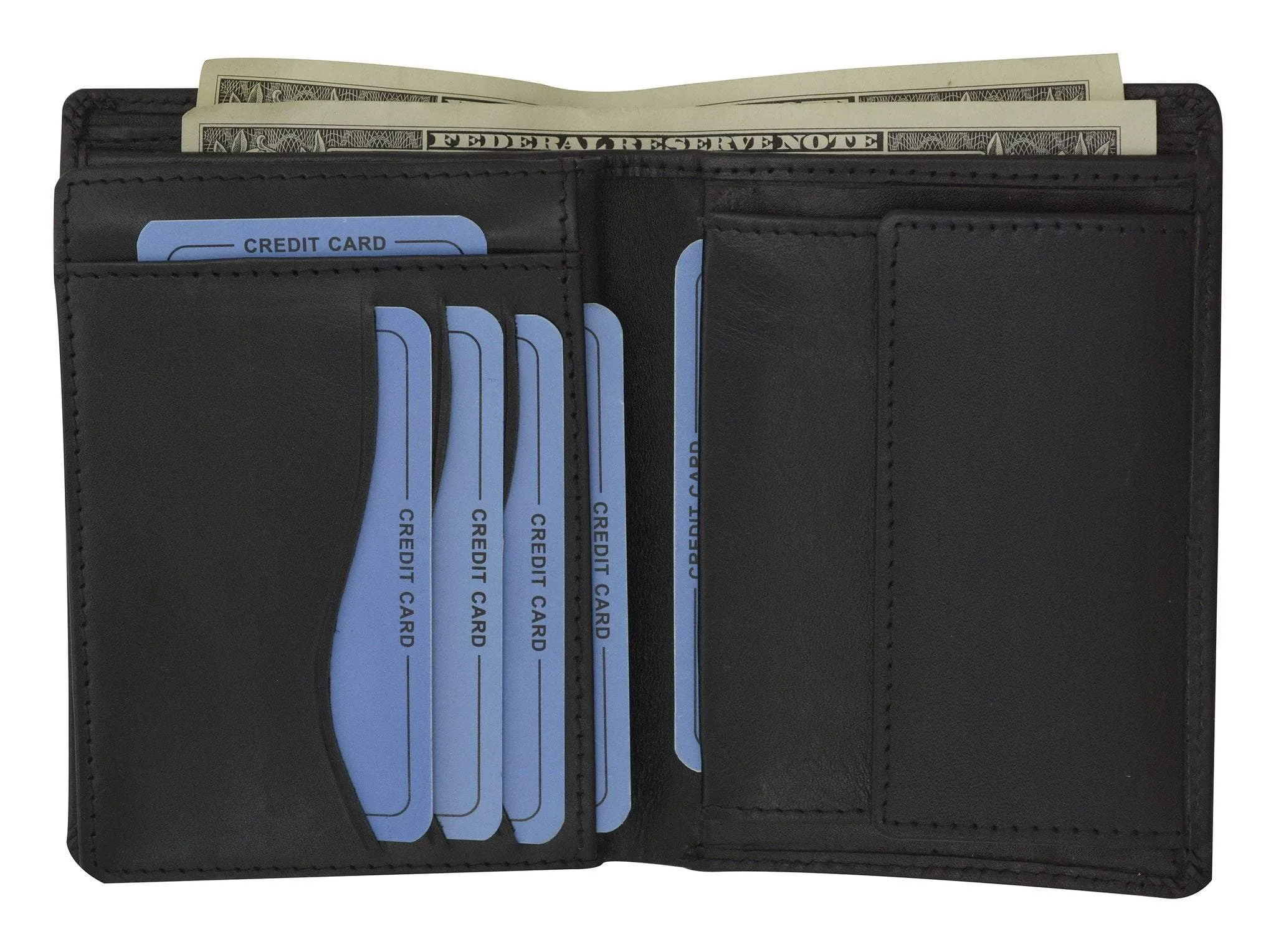 Moga European Hispter Bifold High End Leather Wallet with Coin Pocket 90518