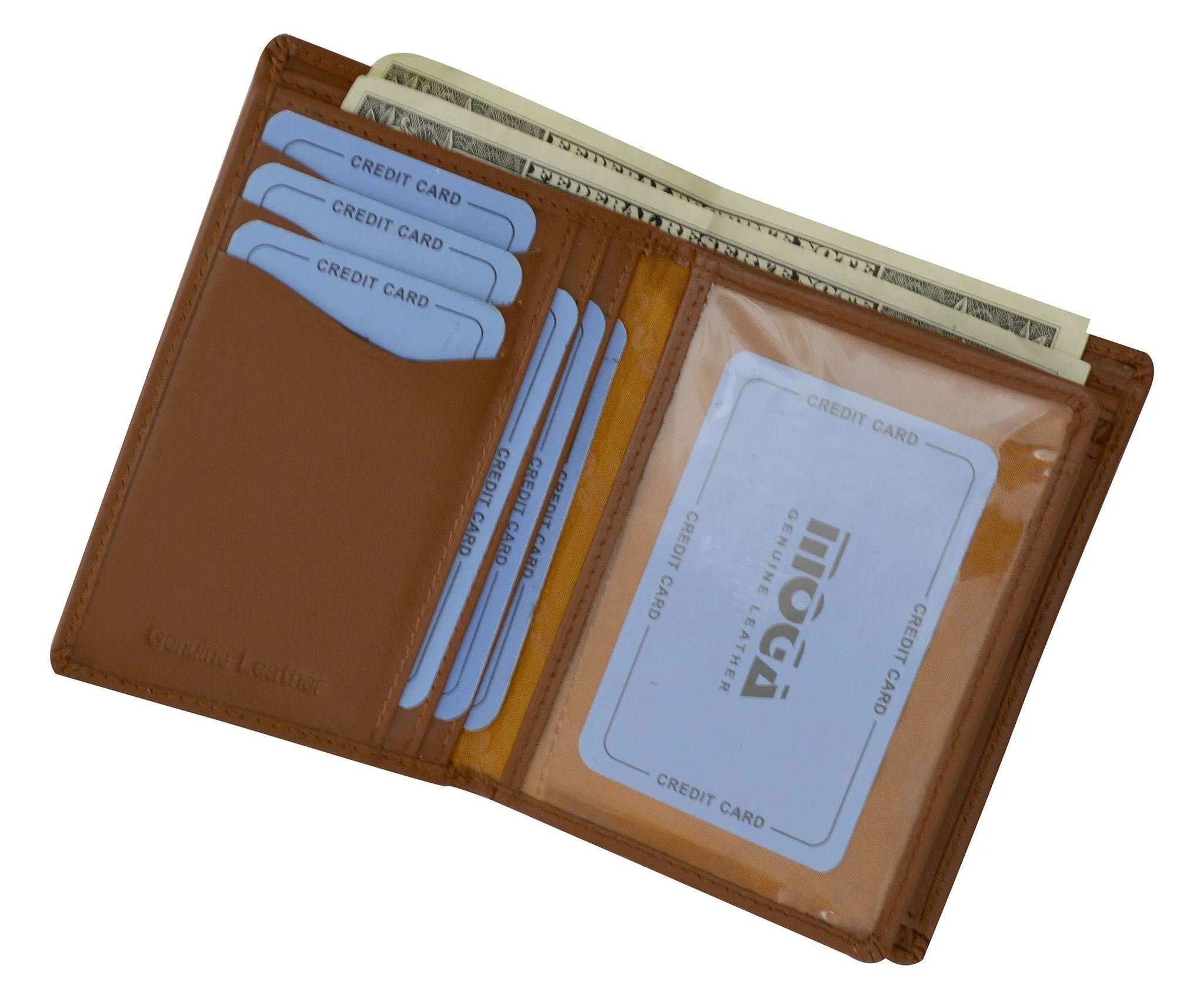 Moga European Hispter Bifold High End Leather Wallet with Coin Pocket 90518