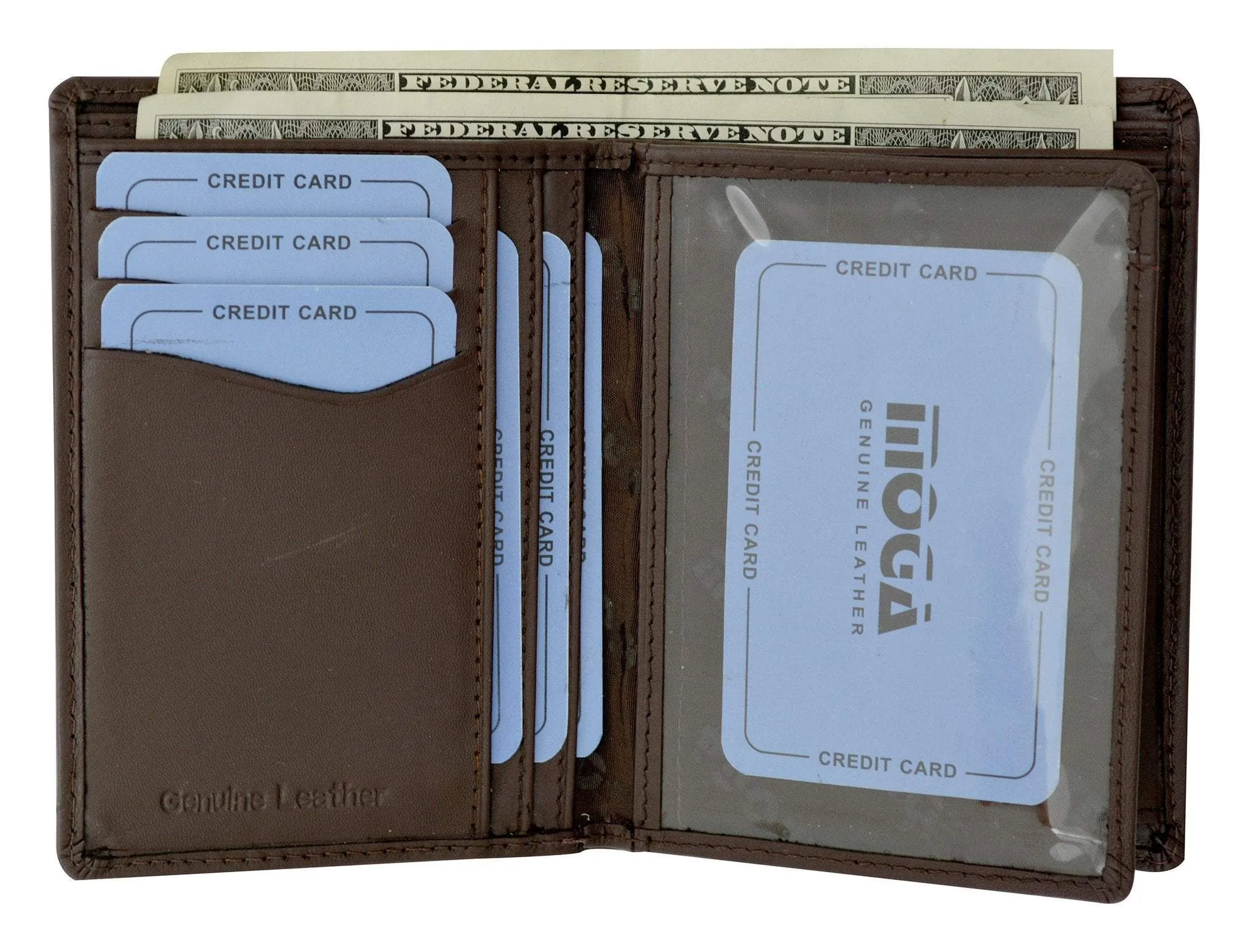 Moga European Hispter Bifold High End Leather Wallet with Coin Pocket 90518