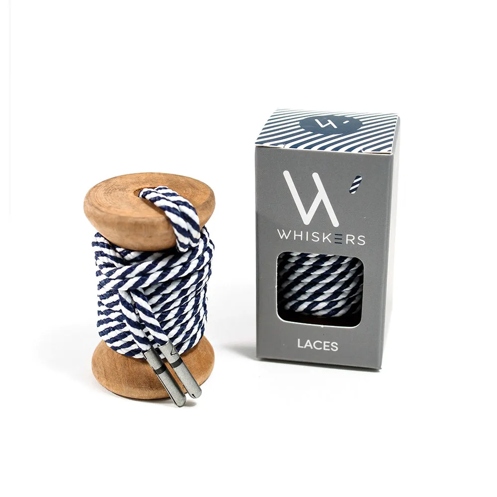Navy & White Striped Dress Laces