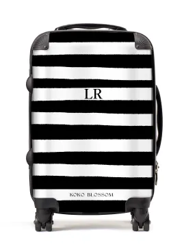 Personalised Suitcase | Sorrento Stripe in Black