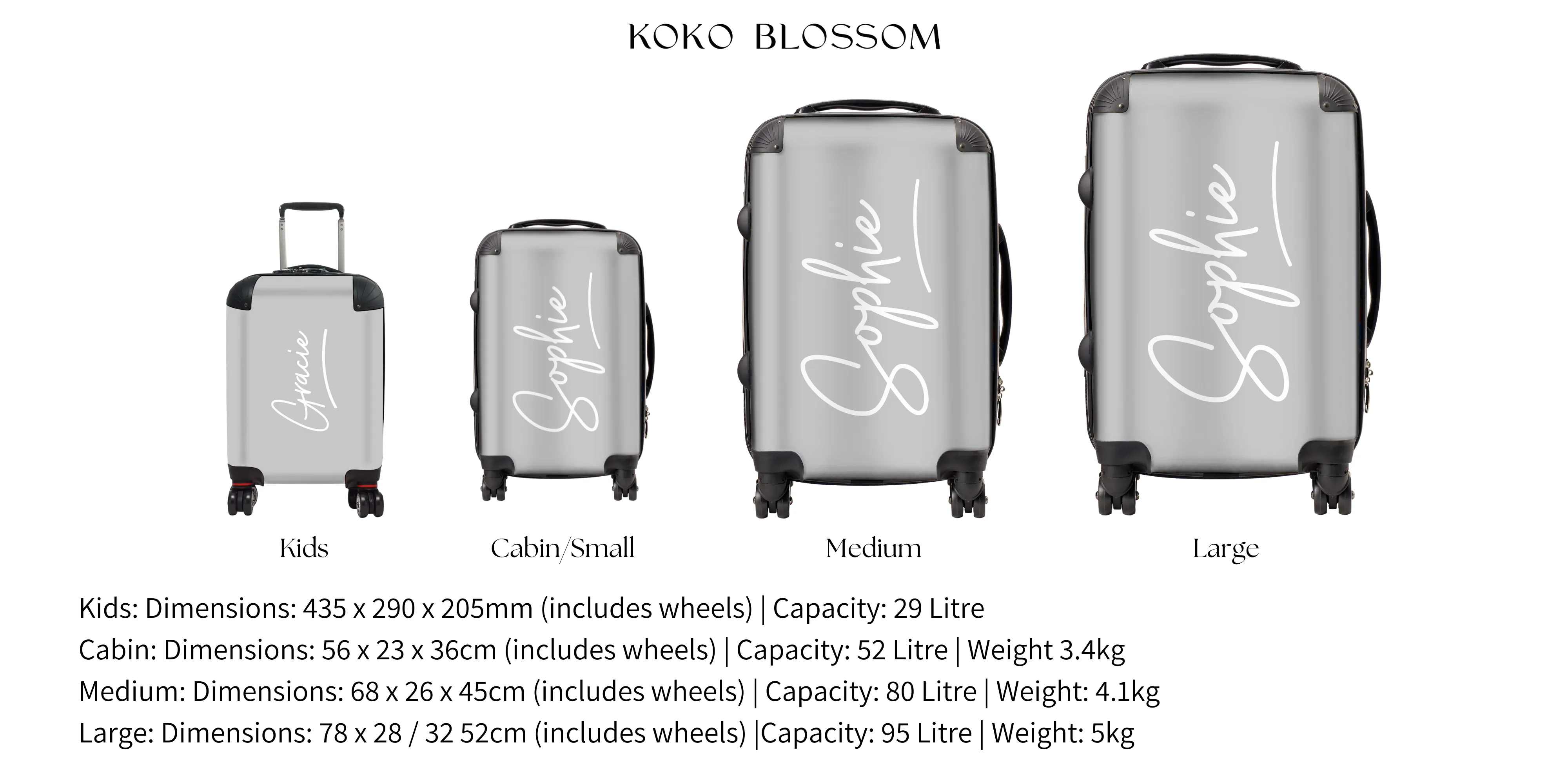 Personalised Suitcase | Tan Lines in Black