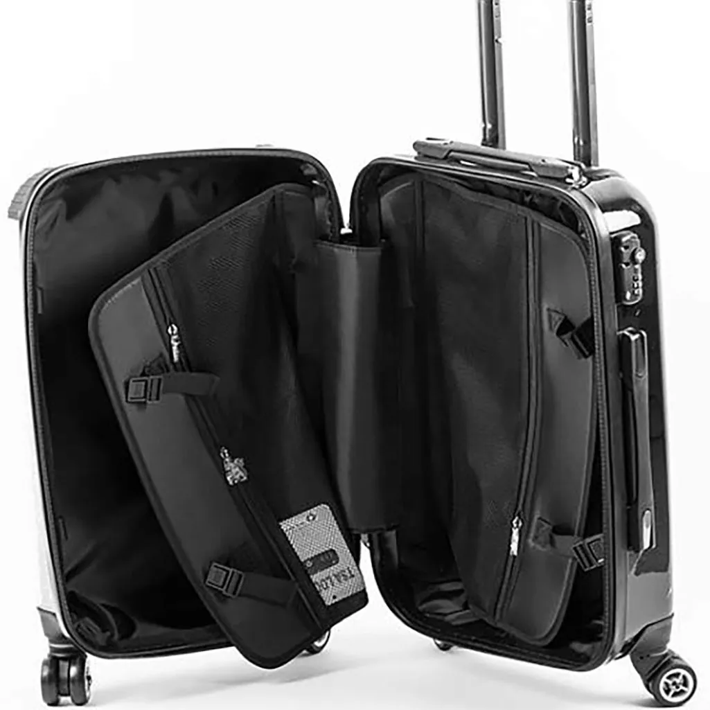Personalised Suitcase | Tan Lines in Black