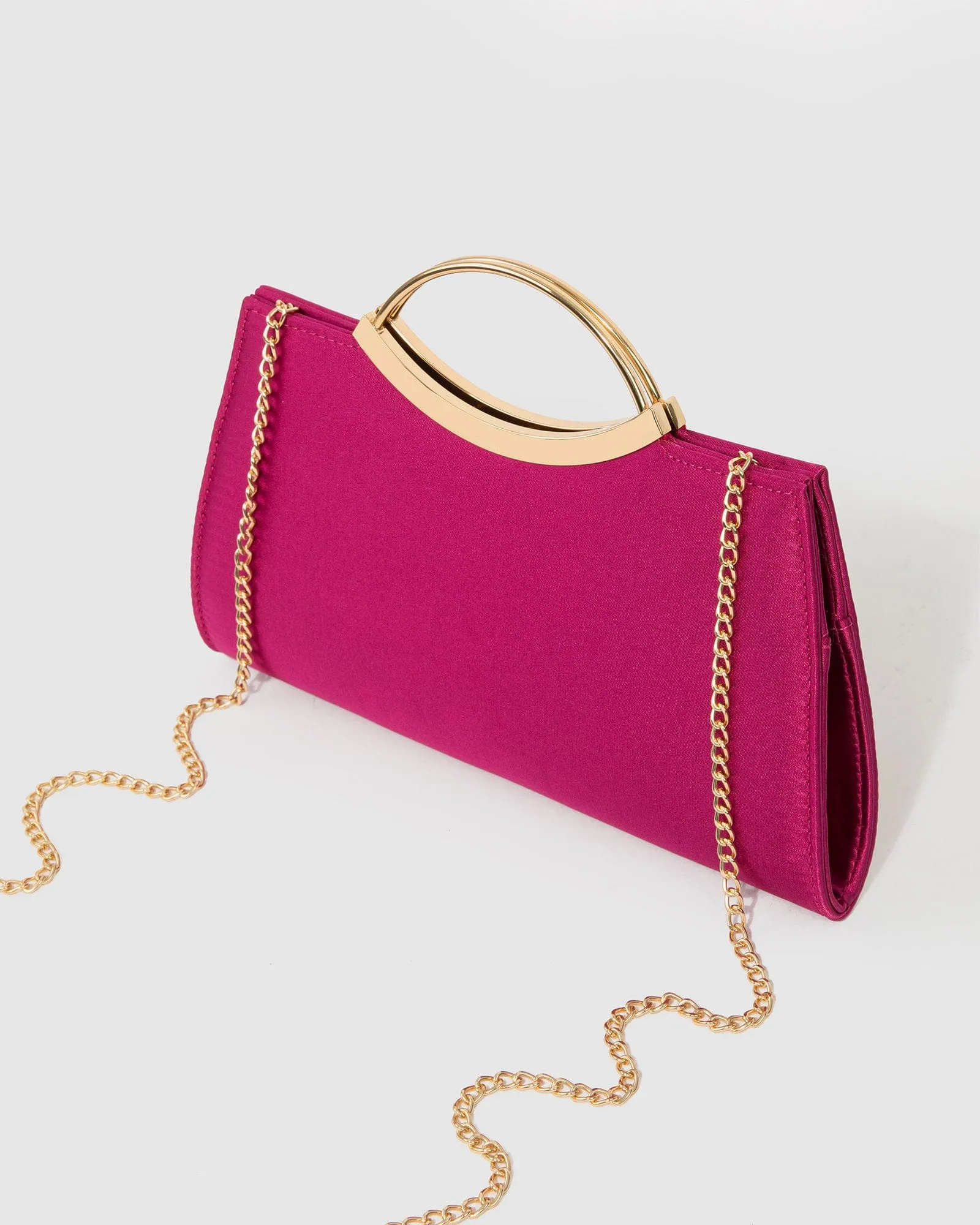Pink Jessie Handle Clutch Bag